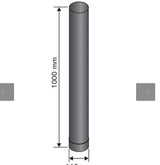 Harvia Smoke Pipe WZ
Smoke Pipe, Sauna Wood Stove, 1m, 115mm