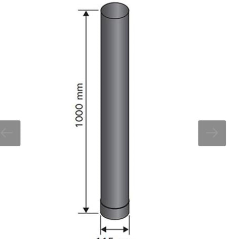 Harvia Smoke Pipe WZ
Smoke Pipe, Sauna Wood Stove, 1m, 115mm