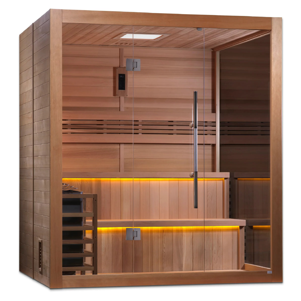 Golden Designs "Kuusamo Edition" 6 Person Traditional Sauna - Canadian Red Cedar Interior