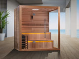 Golden Designs "Kuusamo Edition" 6 Person Traditional Sauna - Canadian Red Cedar Interior