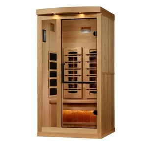 Golden Designs Aurora 1 Person Full Spectrum Infrared Sauna with Himalayan Salt Bar GDI-8010-03
