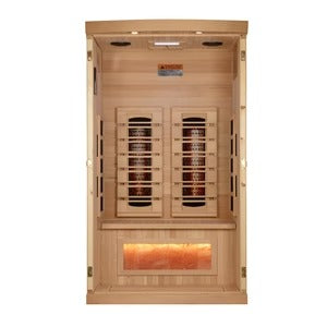 Golden Designs Aurora 1 Person Full Spectrum Infrared Sauna with Himalayan Salt Bar GDI-8010-03