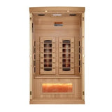 Golden Designs Aurora 1 Person Full Spectrum Infrared Sauna with Himalayan Salt Bar GDI-8010-03