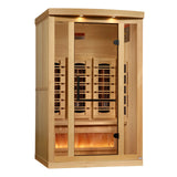 Golden Designs Sunrise 2 Person Full Spectrum Infrared Sauna with Himalayan Salt Bar GDI-8020-03