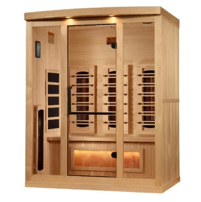 Golden Designs Supernova 3 Person Full Spectrum Infrared Sauna with Himalayan Salt Bar GDI-8030-03