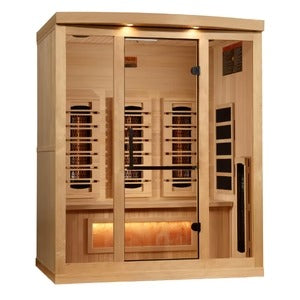 Golden Designs Supernova 3 Person Full Spectrum Infrared Sauna with Himalayan Salt Bar GDI-8030-03