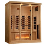 Home Saunas Golden Designs Orion 4 Person Full Spectrum Infrared Sauna with Himalayan Salt Bar GDI-8040-03