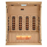 Home Saunas Golden Designs Orion 4 Person Full Spectrum Infrared Sauna with Himalayan Salt Bar GDI-8040-03