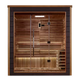 Golden Designs Drammen 3 Person Outdoor-Indoor Traditional Sauna - Canadian Red Cedar Interior