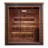 Golden Designs Bergen 6 Person Outdoor-Indoor Traditional Sauna - Comes with Heater, Stones, Controls, Lighting, and Bluetooth
