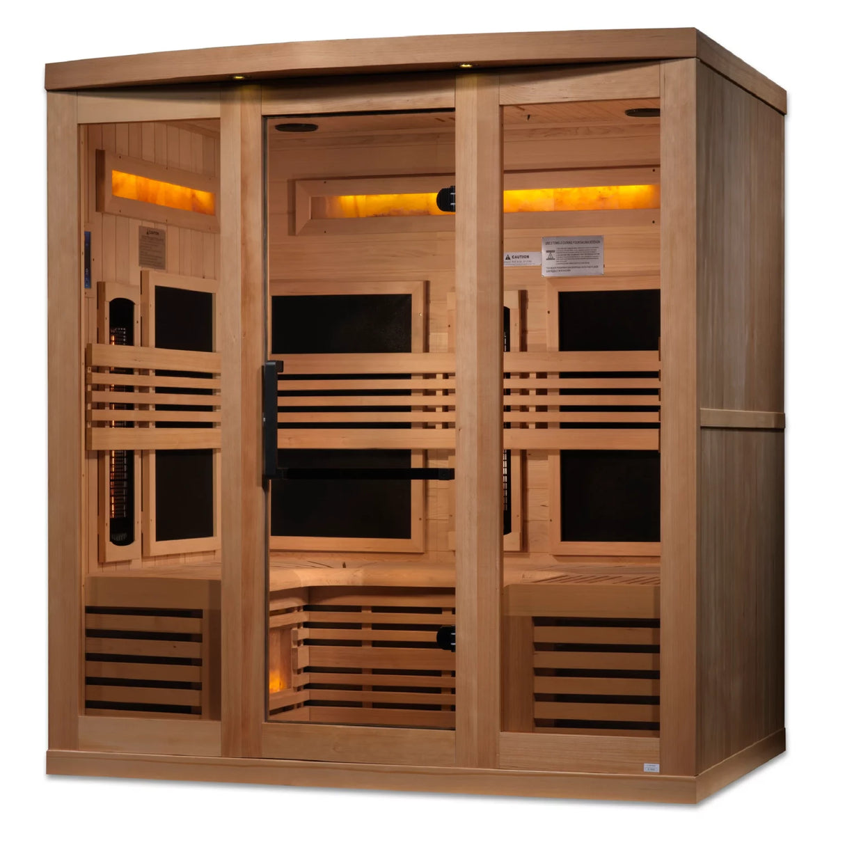 Golden Designs Zenith 6 Person Commercial Full Spectrum Infrared Himalayan Salt Sauna GDI-8260-01