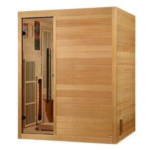 Golden Designs 2025 Soria 3 Per Hybrid Sauna (Indoor). Full Spectrum and Harvia Traditional Stove