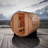 Golden Designs "St. Moritz" 2 Person Barrel Traditional Sauna - Comes with Heater, Stones, Controls, Lighting, and Accessories
