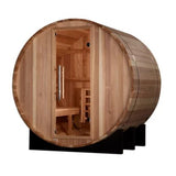 Golden Designs "St. Moritz" 2 Person Barrel Traditional Sauna - Comes with Heater, Stones, Controls, Lighting, and Accessories