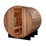 Golden Designs "St. Moritz" 2 Person Barrel Traditional Sauna - Comes with Heater, Stones, Controls, Lighting, and Accessories