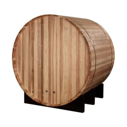 Golden Designs "St. Moritz" 2 Person Barrel Traditional Sauna - Comes with Heater, Stones, Controls, Lighting, and Accessories