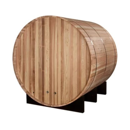 Golden Designs "Arosa" 4 Person Barrel Sauna - Comes with Heater, Stones, Controls, Lighting, and Accessories