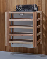 Golden Designs Kaskinen 6 Person Hybrid (PureTech™ Full Spectrum IR or Traditional Stove) Outdoor Sauna - Canadian Red Cedar Interior