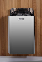 Golden Designs Kaskinen 6 Person Hybrid (PureTech™ Full Spectrum IR or Traditional Stove) Outdoor Sauna - Canadian Red Cedar Interior