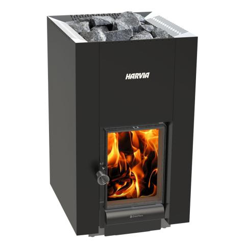 Harvia GreenFlame Series, 15.7 kW Wood Sauna Stove - Sweet Life Saunas