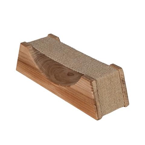 SaunaLife SaunaGear Headrest 1 - Thermo-Aspen Wood, Sauna Headrest w/Cloth Neck Support