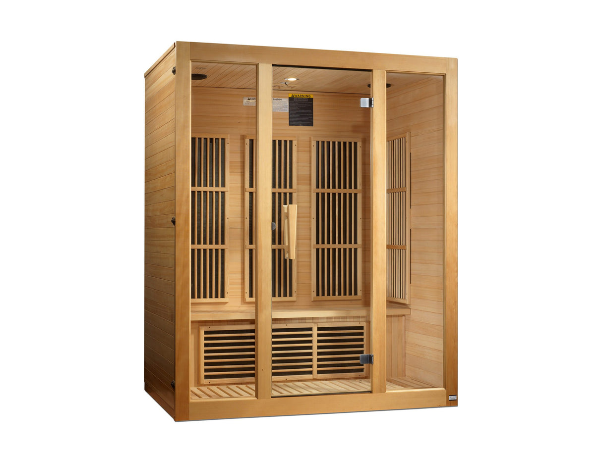 “Bellevue” 3 Person Near Zero EMF FAR Infrared Sauna Canadian Hemlock