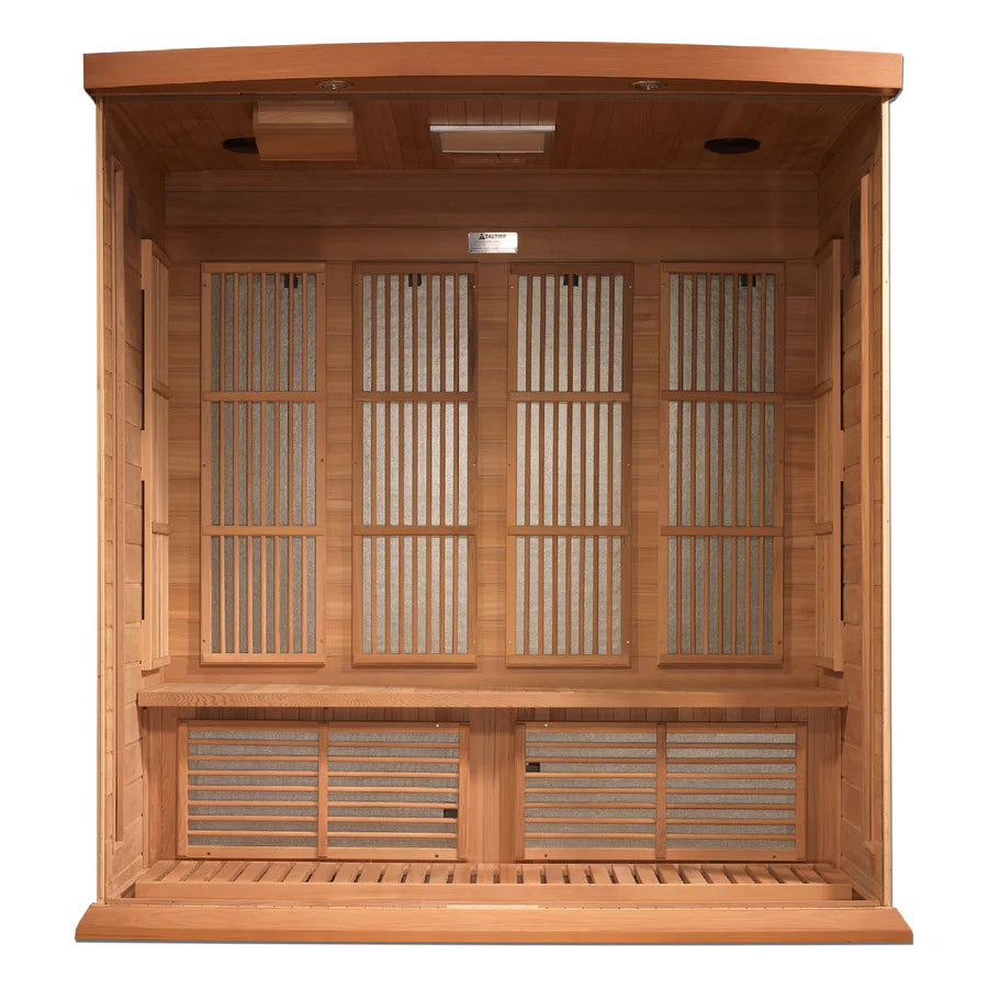 Maxxus 4 Person Near Zero EMF FAR Infrared Sauna - Canadian Hemlock