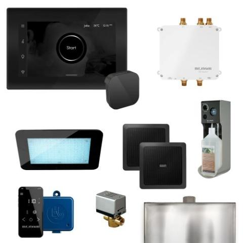 MrSteam Bliss Steam Shower Control Package with AromaGlass Steam Head
