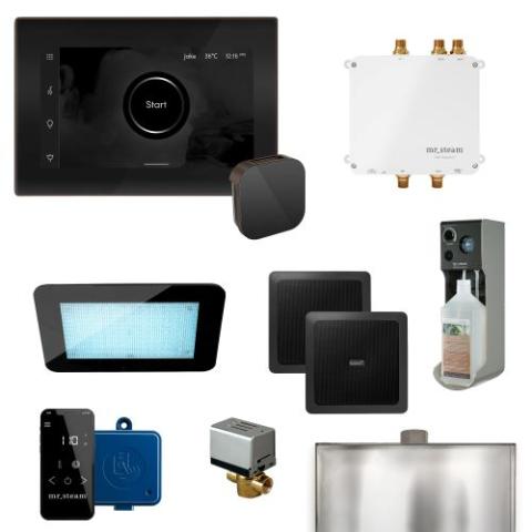 MrSteam Bliss Steam Shower Control Package with AromaGlass Steam Head