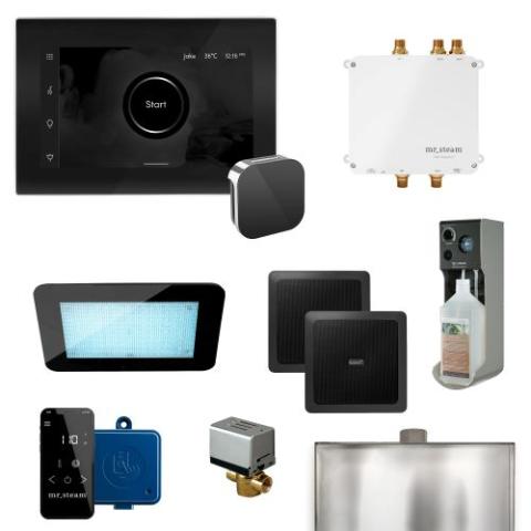 MrSteam Bliss Steam Shower Control Package with AromaGlass Steam Head