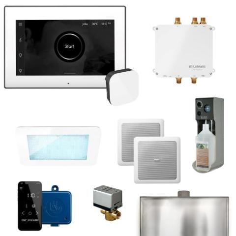MrSteam Bliss Steam Shower Control Package with AromaGlass Steam Head