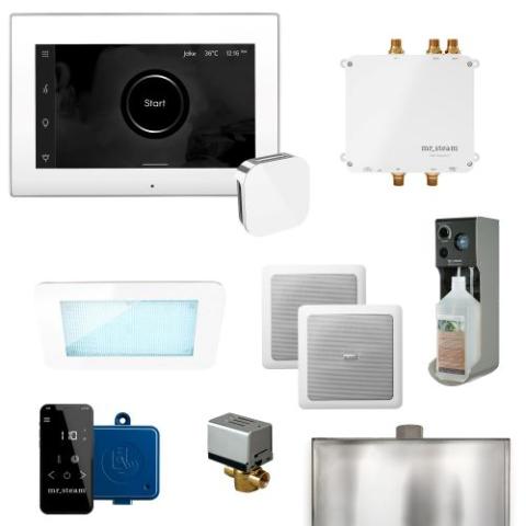 MrSteam Bliss Steam Shower Control Package with AromaGlass Steam Head