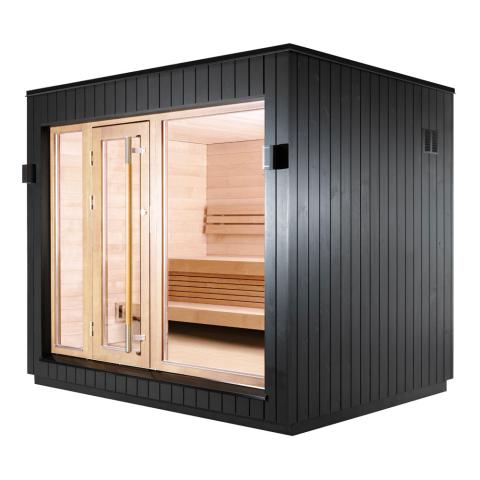 SaunaLife 6 Person Outdoor Sauna, Model G7 Garden Series, Pre-Built