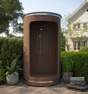 SaunaLife Rain-Series Outdoor Barrel Shower Kit 53"Wx90"H - Sweet Life Saunas