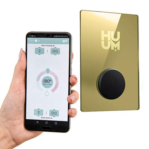 HUUM Sauna Heater Control with WiFi, Digital On/Off, Time,Temp, Gold - Sweet Life Saunas