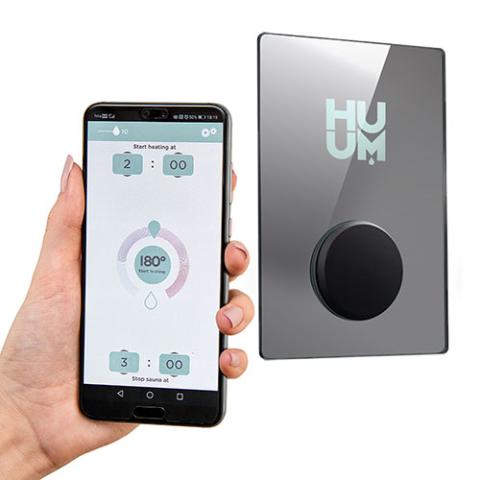 HUUM Sauna Heater Control with Wi-Fi, Digital On/Off, Time,Temp, Mirror - Sweet Life Saunas