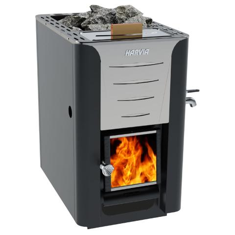 Harvia Pro Series ES, 24.1kW, Wood Sauna Stove with Water Tank - Sweet Life Saunas