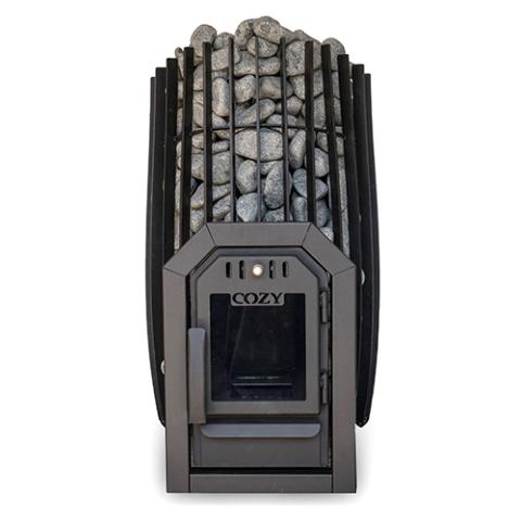 Cozy Heat O Floor Mount Wood-Burning Sauna Stove With Sauna Stones