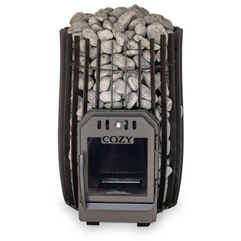 Cozy Heat O Floor Mount Wood-Burning Sauna Stove With Sauna Stones - Thumbnail 2