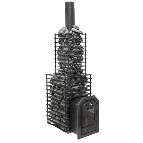 Cozy Heat Quattro H500 Chimney Cover, Black Stainless Steel, for Quattro Sauna Stoves