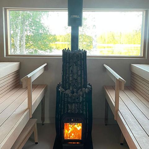 Cozy Heat SW H500 Chimney Cover, Black Stainless Steel, for SW Sauna Stoves