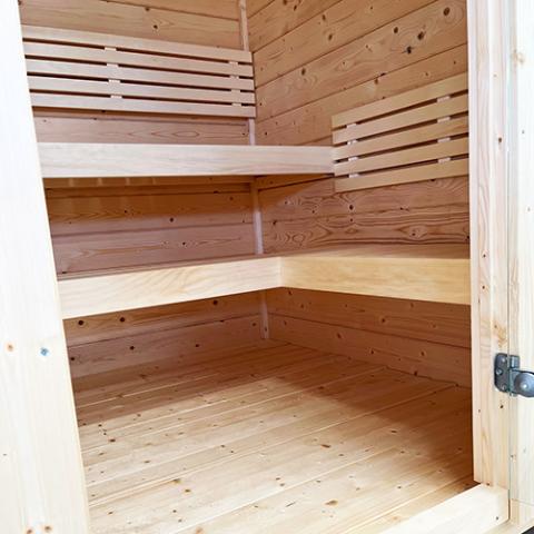 SaunaLife Garden-Series Outdoor Home Sauna DIY Kit w/LED Light System, Up to 4 Persons - Sweet Life Saunas