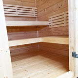 SaunaLife Garden-Series Outdoor Home Sauna DIY Kit w/LED Light System, Up to 4 Persons - Sweet Life Saunas