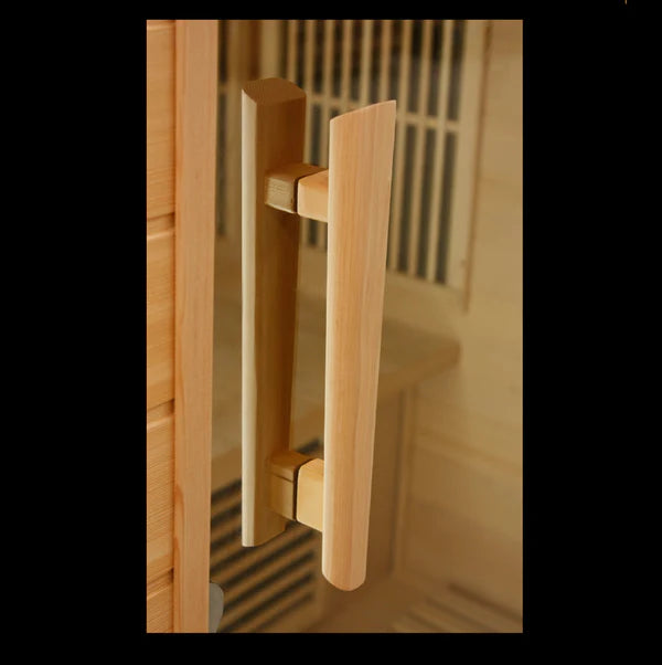Maxxus "Avignon Edition" 3 Person Corner Near Zero EMF FAR Infrared Sauna - Canadian Red Cedar