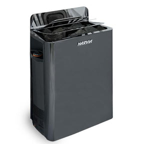 Harvia The Wall Series, 6kW, Sauna Heater, Black Steel - Sweet Life Saunas