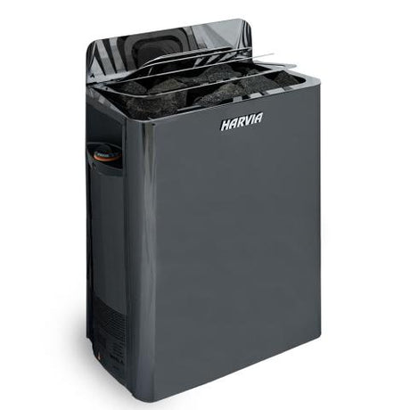 Harvia The Wall Series, 6kW, Sauna Heater, Black Steel - Sweet Life Saunas