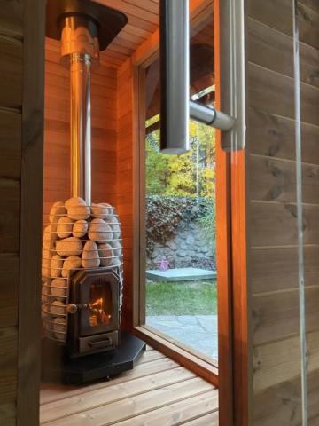 HUUM Sauna Wood Stove Chimney Set, Thru-Ceiling - Sweet Life Saunas