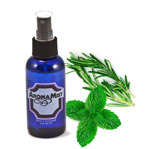 AromaMist Rosemary Mint Aroma Bath Oil Blend, 4-Ounce Atomizing Spray Bottle