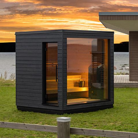 SaunaLife 5 Person Outdoor Home Sauna Fully Assembled, Garden Series Model G6