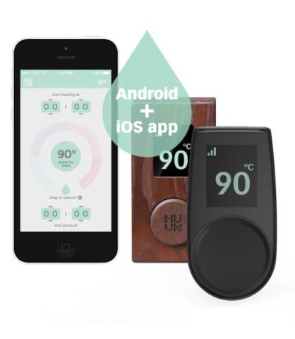 HUUM Sauna Heater Control with Wi-Fi, Digital On/Off, Time,Temp, Glass - Sweet Life Saunas